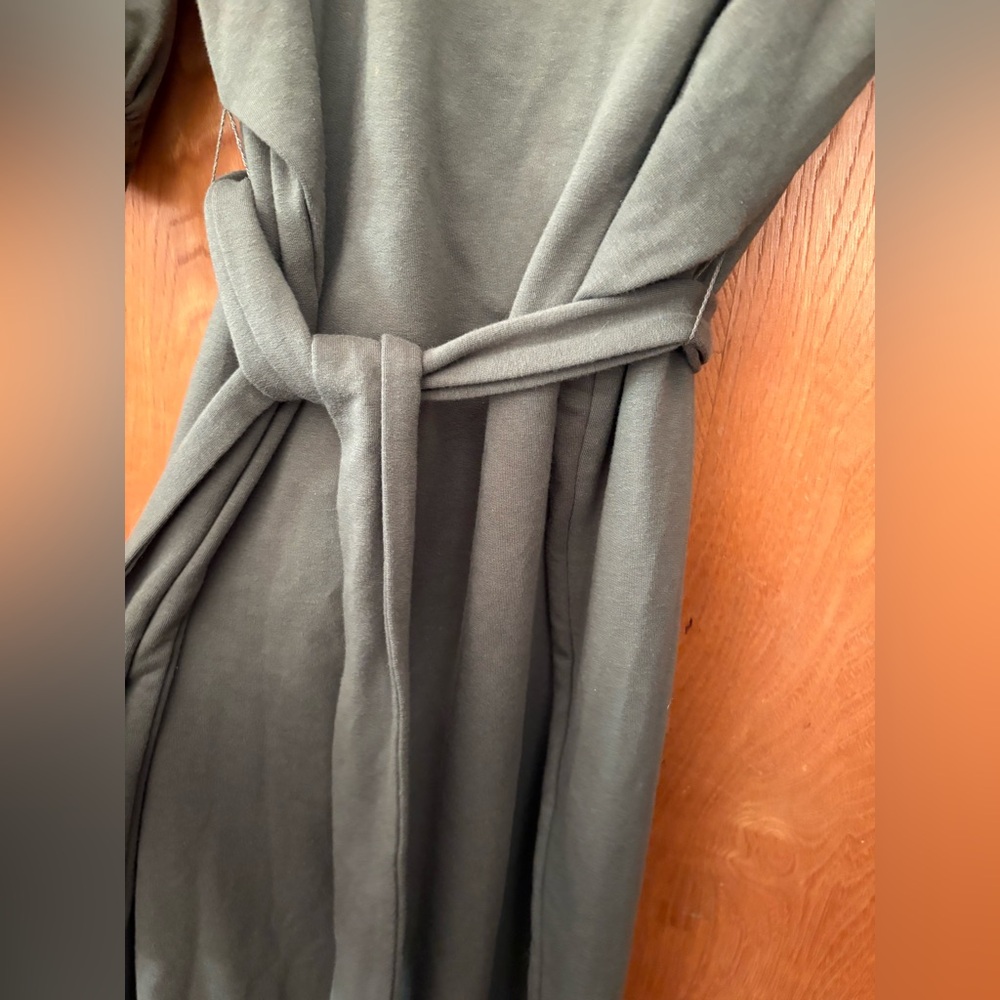 Amour Vert Vetiver Nour Fleur Reverie Terry Sweatshirt Dress OSFM - Picture 6 of 9